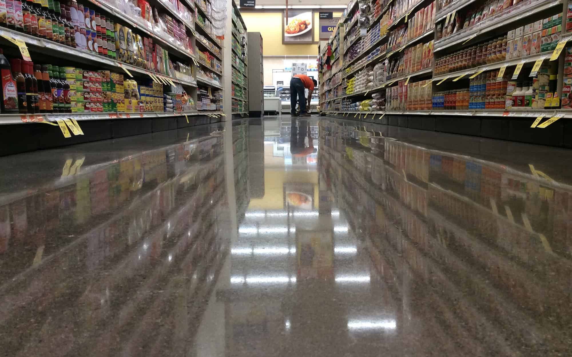Office floor polishing